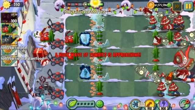 PvZ2 - Holly Barrier Upgraded to LvL 1000! (Android and IOS) - Gameplay - 6.5 смотреть онлайн