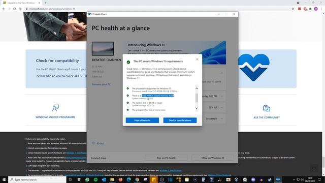 Is your Device Windows 11 Ready? (Using Windows PC Health Check) смотреть онлайн