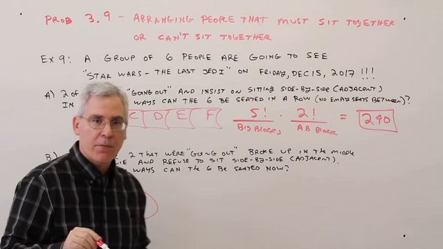 Prob 3.9--Arranging People That Must Sit Together or Can't Sit Together смотреть онлайн
