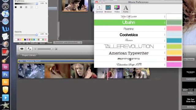 IMovie Tutorial How to change your SET fonts and colors смотреть онлайн