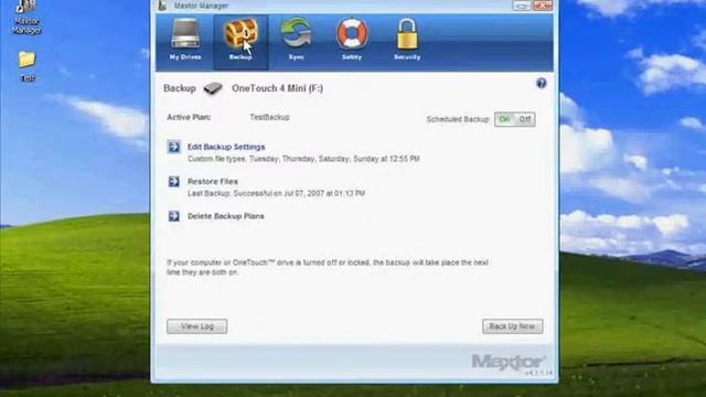 OT4 Deleting a Backup Plan for Windows XP смотреть онлайн