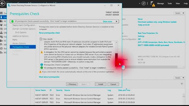 AD and GPO installation and configuration смотреть онлайн