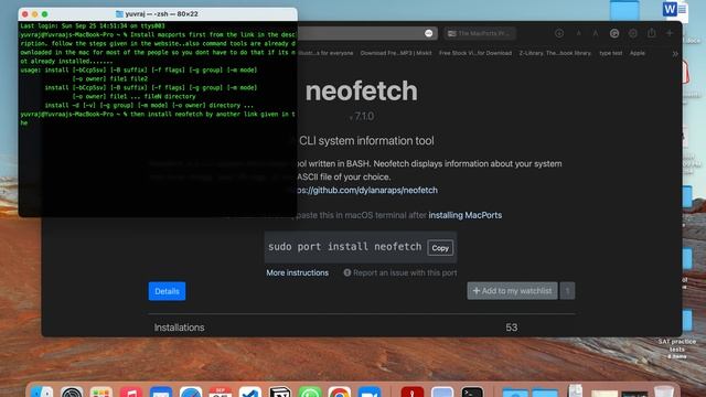 How to download neofetch (after installing homebrew) on your mac смотреть онлайн