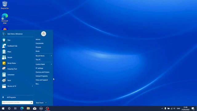 Start Menu Button in Windows 10 (Classic Start Menu) смотреть онлайн