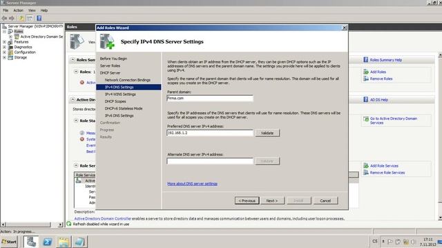 Instalace DHCP v systému Windows Server 2008 R2 Standart смотреть онлайн