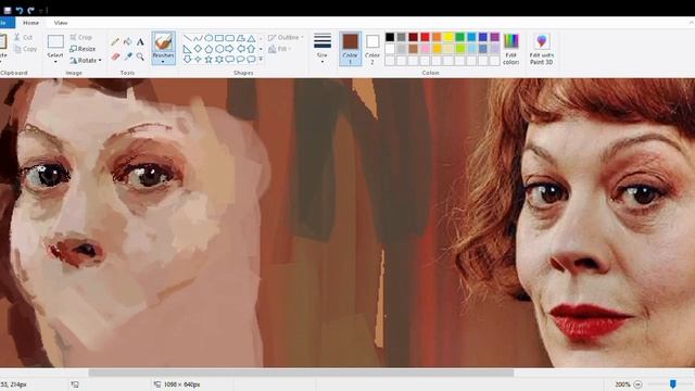 Polly Shelby | Helen McCrory | Peaky Blinders painting using Windows Paint смотреть онлайн