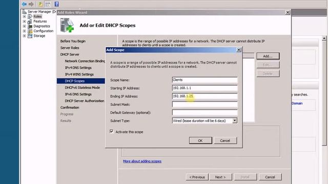 DHCP Installation - Windows Server 2008 R2 смотреть онлайн
