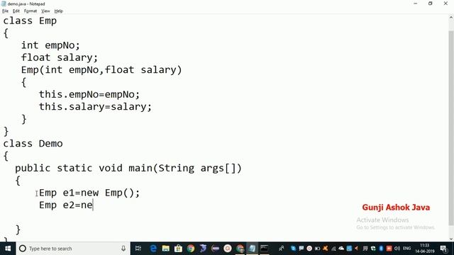 constructor part 3 In Java In Telugu By Gunji Ashok смотреть онлайн