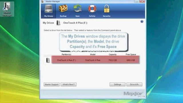 OneTouch 4 / SentrySafe - My Drives & Drive Info - Windows Vista смотреть онлайн