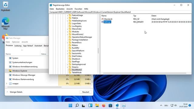 Windows 11: Taskbar verschieben смотреть онлайн