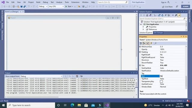 00 First Application in C# Window Form смотреть онлайн