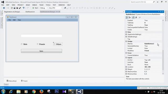 Part-15 VB.Net Radio Button control in hindi смотреть онлайн