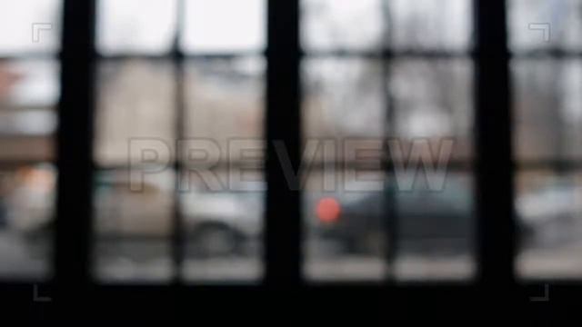Blurred People Past Window Stock Video смотреть онлайн