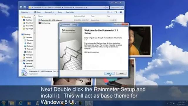 Install Windows 8 Theme on Windows 7 360p смотреть онлайн