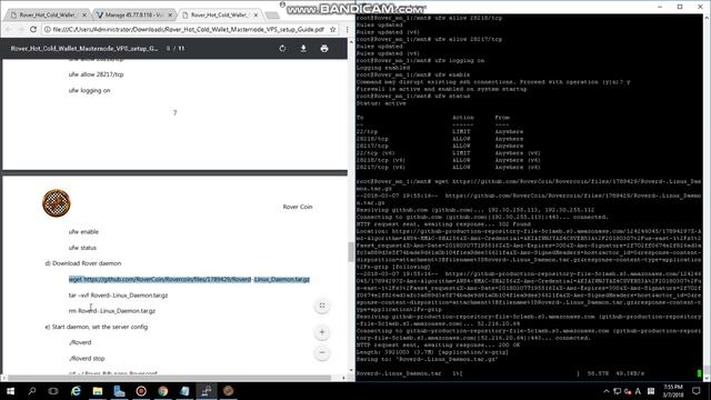 Rover Windows cold wallet Linux VPS guide смотреть онлайн
