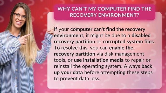 Why can't my computer find the recovery environment? смотреть онлайн