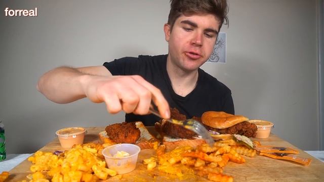 JUICY Nashville Hot Chicken Feast with too much CHEESE? + My Strange Hobbies.. (Mukbang) смотреть онлайн