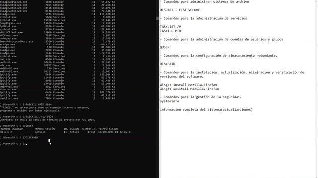 Comandos seguridad, RAID, instalación, desinstalación, cuentas o usuarios | | CMD смотреть онлайн
