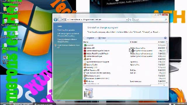 Vista , XP : How to delete programs смотреть онлайн