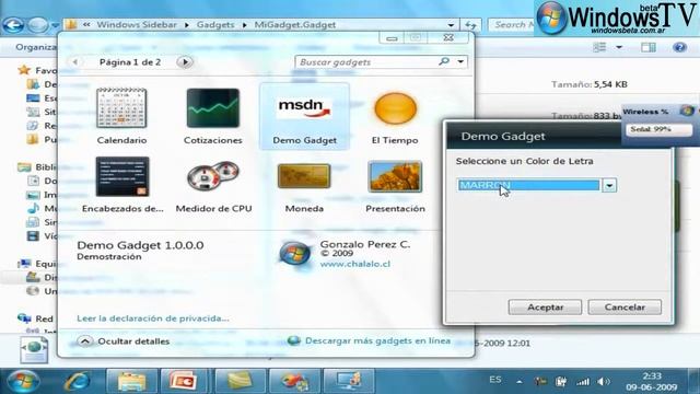 Desarrollo de gadgets en Windows 7 Parte 2 смотреть онлайн