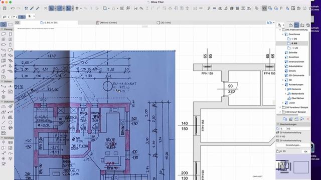 Archicad25 Grundriss nach Vorlage zeichnen смотреть онлайн