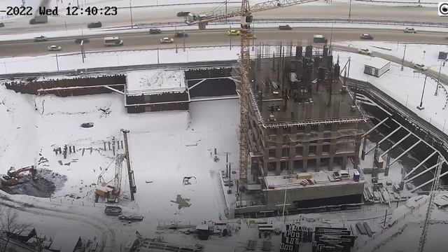 Башенный кран Liebherr 132 EC-H8. Стройка. ЖК "Тетрис" | Tower crane in TimeLapse смотреть онлайн