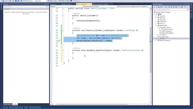 Airline reservation system project in Windows Forms C# Part-3/10 смотреть онлайн