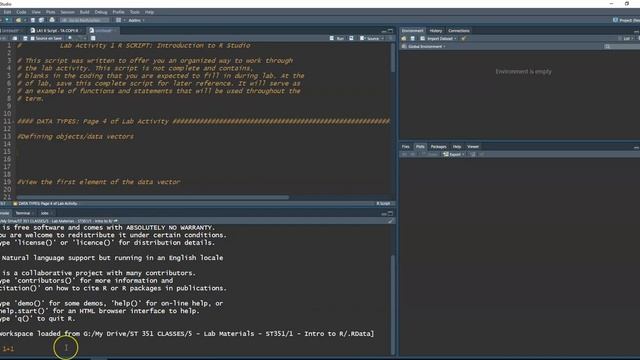 ST351 LA1.1 Intro, Script and Console Window смотреть онлайн
