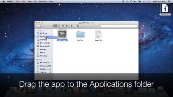 Open NFO files on a Mac