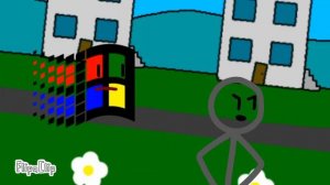 Виндовс и его друзья серия 3 Король Виндовс 3.1 кинул Серый Стикмен