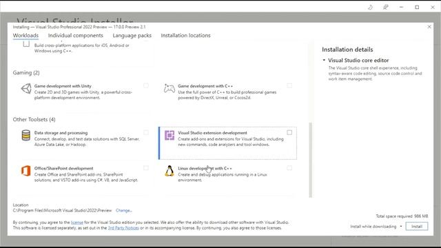 Visual Studio 2022 Preview-2 Installation смотреть онлайн