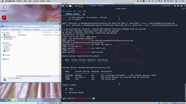 Hacking Windows 7 from Kali Linux [Metasploit] Part 2 смотреть онлайн
