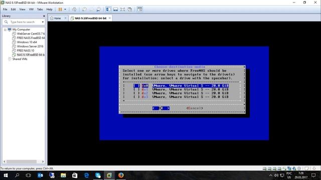 FreeNAS 9 10 install смотреть онлайн