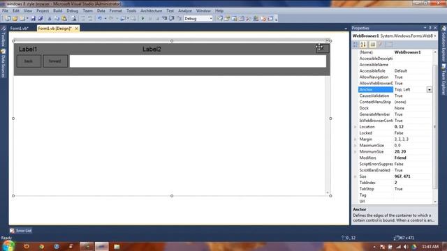 Windows 8 style web browser - Visual Basic 2010 смотреть онлайн