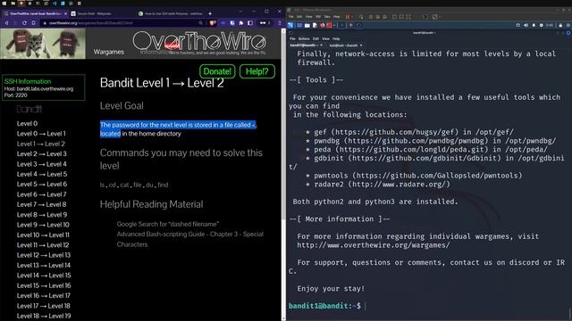 overthewire bandit walkthrough • beginner ctf guide • otw bandit level 0 - 4 • free ctf training смотреть онлайн