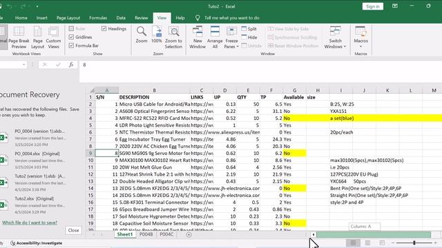 Excel with Math 2 FREEZE PANES TOOL, Easy data identification смотреть онлайн