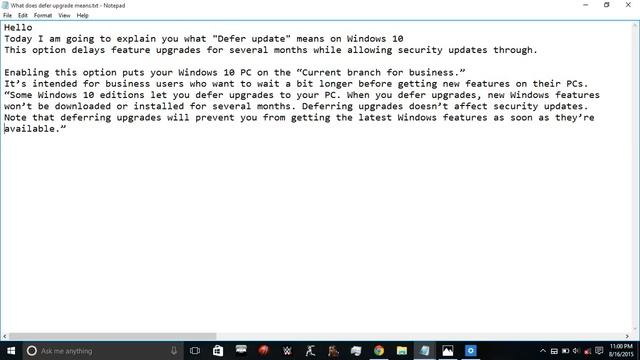 What does Defer Updates means in Windows 10 [EXPLAINED] смотреть онлайн