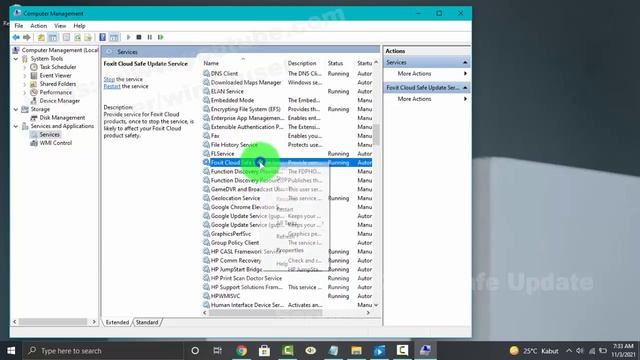 Windows 10 Home : How to Start or Stop Foxit Cloud Safe Update Service смотреть онлайн