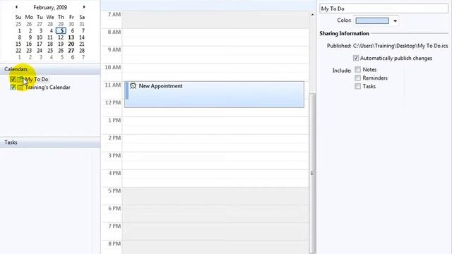Windows Vista: Export And Share Calendar смотреть онлайн
