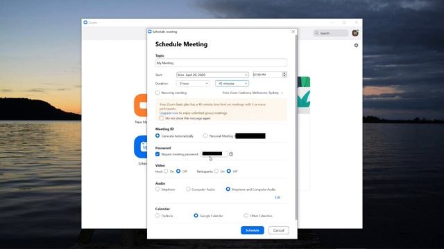 Zoom for Windows: Hosting Pt.1 - Scheduling a Meeting смотреть онлайн