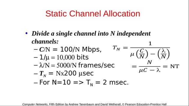 MAC sublayer, Channel allocation : Static and Dynamic смотреть онлайн