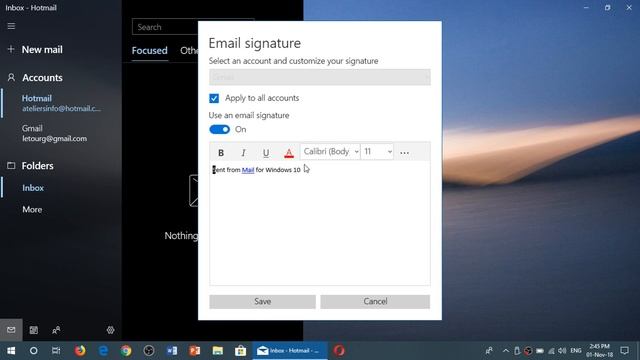 Windows 10 October 2018 update How to add Email signature in Mail app смотреть онлайн