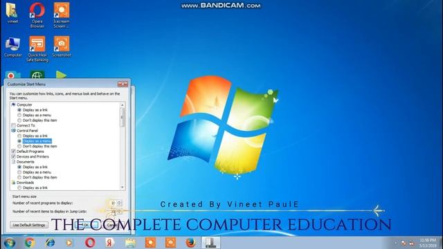 Start Menu Windows 7 | How To Change Start Menu And Task Bar Icon And Color Windows 7