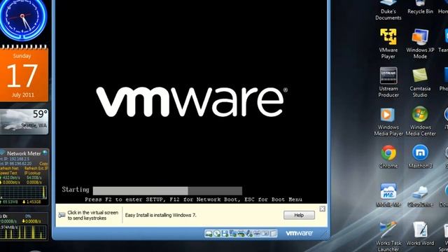 Installing Windows 7 onto VMware смотреть онлайн