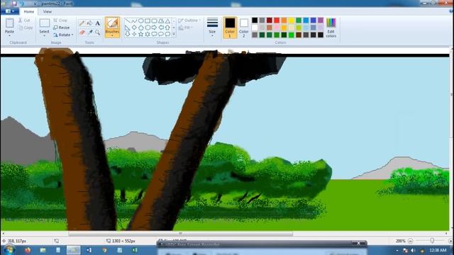 Drawing Beautiful Green Nature by #MS Windows Paint смотреть онлайн