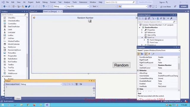 Random Number Generator C# Windows Form смотреть онлайн