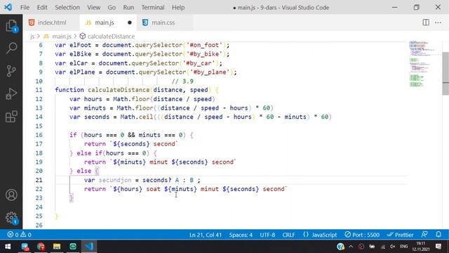Frontend Devlemoprt To'liq Kurs ||  JavaScript Kirish -  Early Return, IsNaN