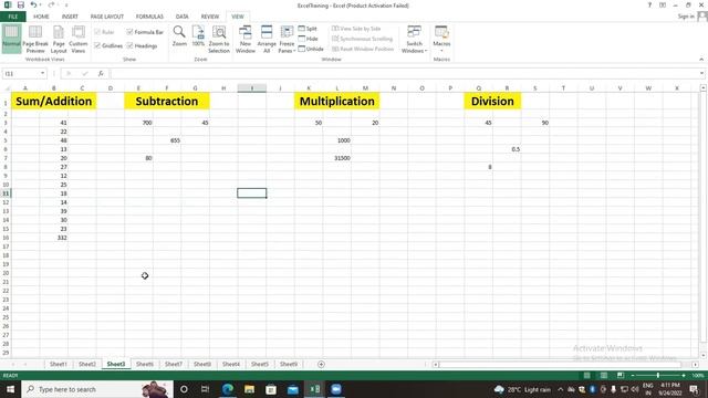 View Tab in Excel : Gridlines, Formula Bar, Headings, Zoom, New Window, Arrange All | View all Shee смотреть онлайн