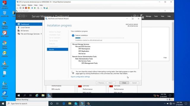 DFS (go to the member server) and install DFS namespaces or DFS replication Roles part 4 смотреть онлайн