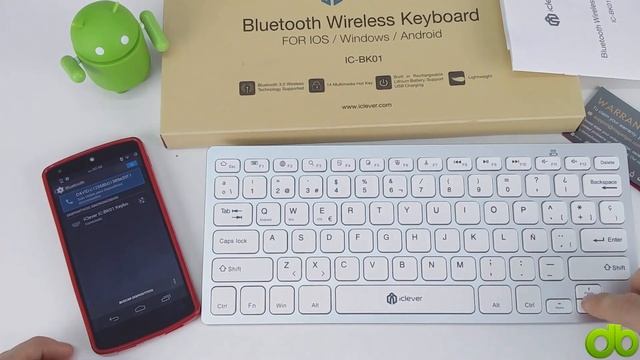 Teclado iClever IC-BK01 BT 3.0 para Android IOS y PC + Adaptador Bluetooth 4.0 Avantree DG40S Revie смотреть онлайн